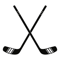 Hockey sticks vector clean black silhouette design white background