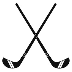 Hockey sticks vector clean black silhouette design white background
