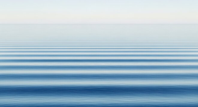 Abstract blue and grey horizontal lines creating a serene and calming minimalist background texture