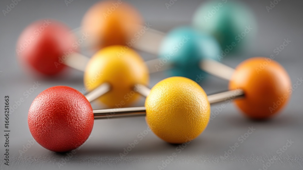 Poster bunch of fruit arranged on a table representing emotional synergy map concept as an abstract map ill