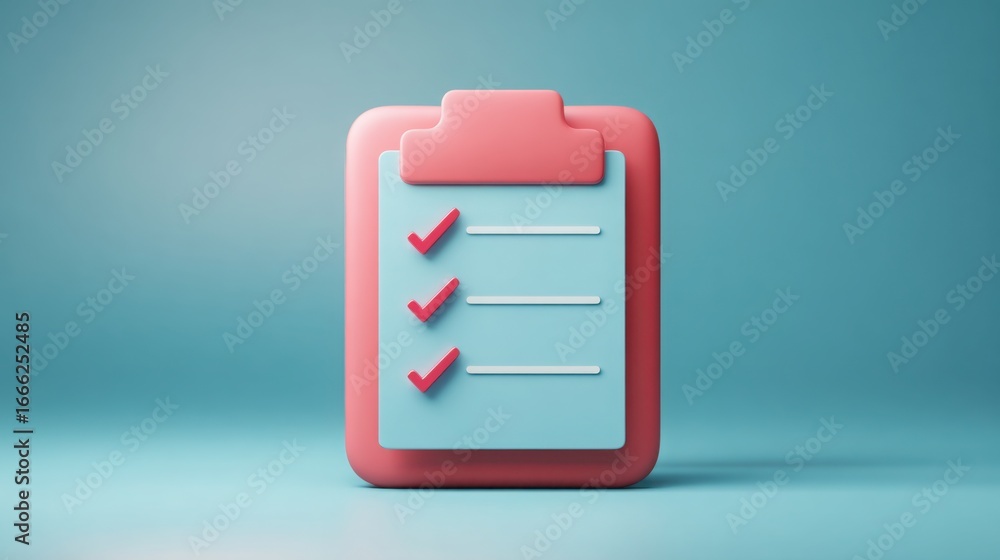 Poster a clipboard with a check mark symbolizing the esg meeting agenda concept for scheduling and task com