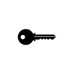 Simple Black Key Icon for Security, Access and Privacy
