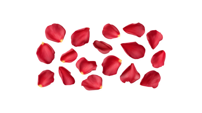 A few vibrant red flower petals scattered elegantly
 - Powered by Adobe