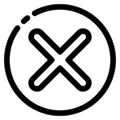 Fototapeta premium Cross mark icon