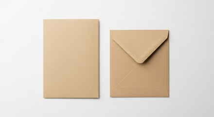 Two kraft paper envelopes side by side on white background