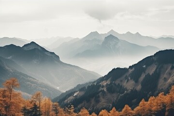 Autumn mountain range landscape outdoors nature.
