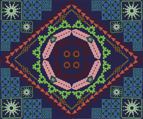 oriental mandala motif