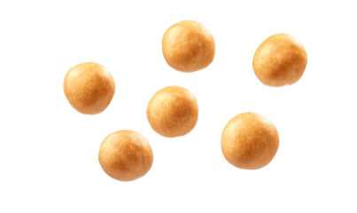 Realistic Ghanan Bofrot Dough Balls Isolate on Transparent Background, cutout, png