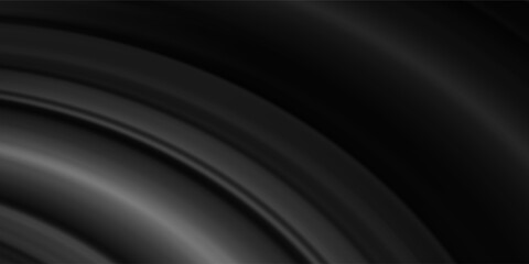 Limbo black background. Abstract dark gradient backdrop. Color wall of studio, room, stand for product display or photo. Modern banner with empty place for advertising text. Vector illustration.