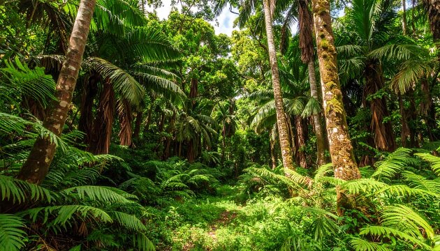 Lush tropical forest path (1) - Powered by Adobe