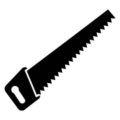Saw vector clean black silhouette design white background