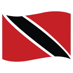 Trinidad and tobago waving flag illustrator of national icon