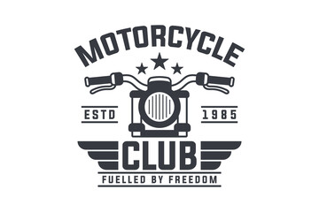 Chopper Motorcycle Logo Design Vintage Motorbike Badge Illustration