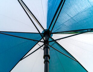 Umbrella's intricate frame and color