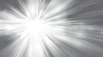 Fototapeta premium Abstract Radial Light Effects: Glowing Halos & Brilliant Flares on White Background