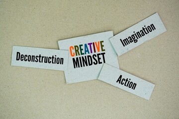 The three pillars of the creative mindset deconstruction, imagination, and action are critical for...