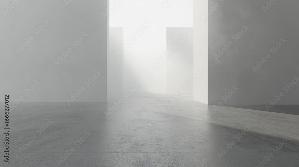 Poster white color gradient background floor space empty.