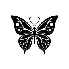 Fototapeta premium Elegant butterfly silhouette vector art scalable graphic illustration for design projects
