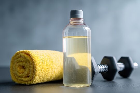 Fitness Covid 19. Health and Safety: Gym Equipment Disinfection with Alcohol and Cleaning Cloth