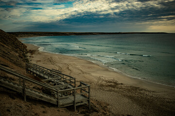 Australia, Berry Bay is situated just down the road from Corny Point Lighthouse at Yorke Peninsula, SA. This stunning beach offers great conditions for surfers and also possibility to see dolphins.