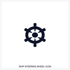 Fototapeta premium Ship Steering Wheel Icon