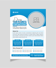 Modern clean and minimalist creative corporate business flyer design template