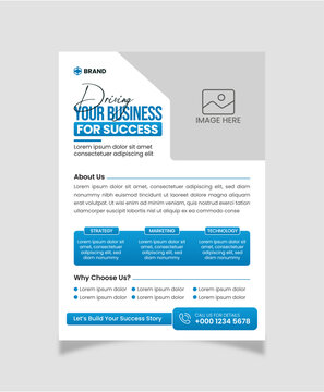 Modern clean and minimalist creative corporate business flyer design template
