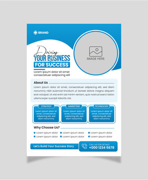 Modern clean and minimalist creative corporate business flyer design template