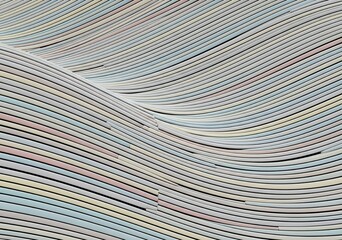 3D Abstract Wavy Wall Art