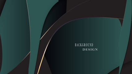  Luxury background design modern dark green