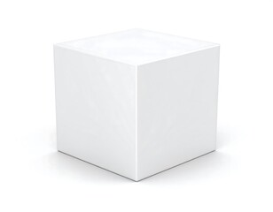 Blank white cube