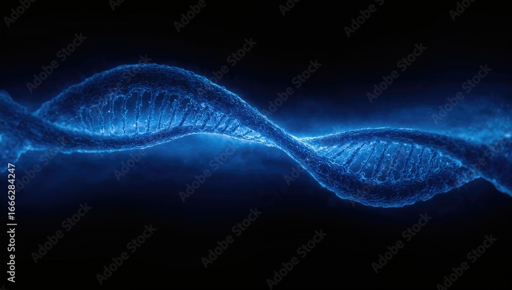 Aufkleber abstract visualization of flowing blue light waves creating a dynamic and ethereal atmosphere