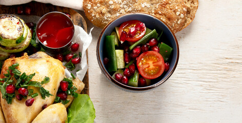 Roast chicken for dinner or holiday. Healthy eating.