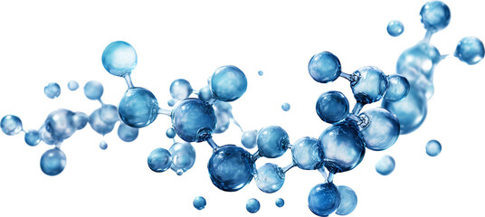 Abstract blue molecule structure for science medical technology innovation