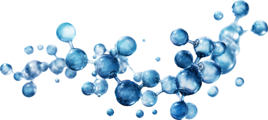 Abstract blue molecule structure for science medical technology innovation