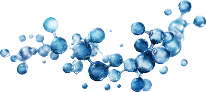 Abstract blue molecule structure for science medical technology innovation - Powered by Adobe