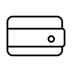 Illustration of a black wallet icon (business and finance) on a white background