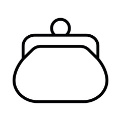 Illustration of a black wallet icon (business and finance) on a white background