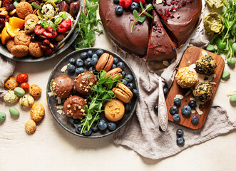 Healthy dessert. Vegan gluten-free pastry.