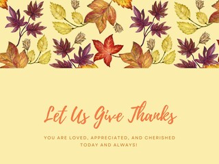 Happy Thanksgiving Day harvest season watercolor Illustration foliage Leaves and Many Others invitation rsvp card