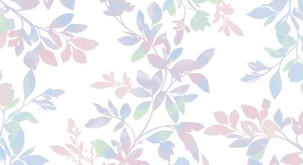 Obraz premium Soft pastel floral branches create a delicate, airy background for elegant design projects