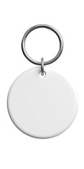 Blank round key tag with metal ring