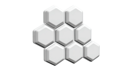 Hexagonal tile pattern, light gray