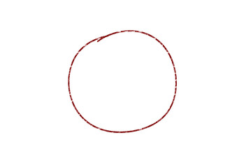 Artistic red circle containing a white checkmark, suitable for graphic design purposes, on transparent background