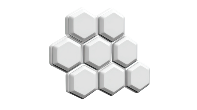 Hexagonal tile pattern, light gray