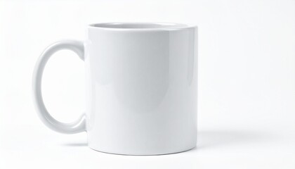 Obraz premium Blank White Ceramic Mug, Coffee Cup, Drinkware, Kitchen Item