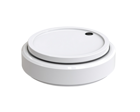 A white, circular, flat object, possibly a button or cap.  It has a small hole in the center and a slightly raised, wider base