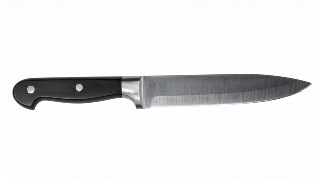Sharp Kitchen Knife, Stainless Steel Blade, Black Handle, Cooking Tool