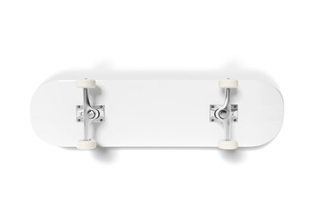 White blank skateboard isolated on transparent background. 3D rendering © sdecoret