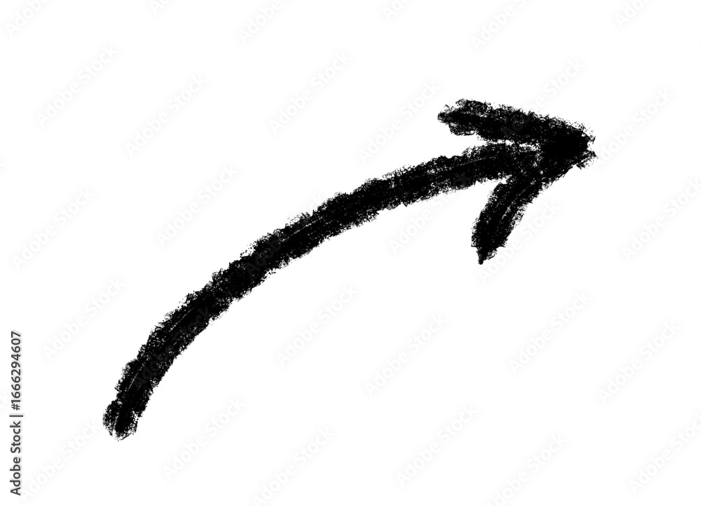 Poster bright green arrow pointing right, design element for websites or presentations on transparent backg